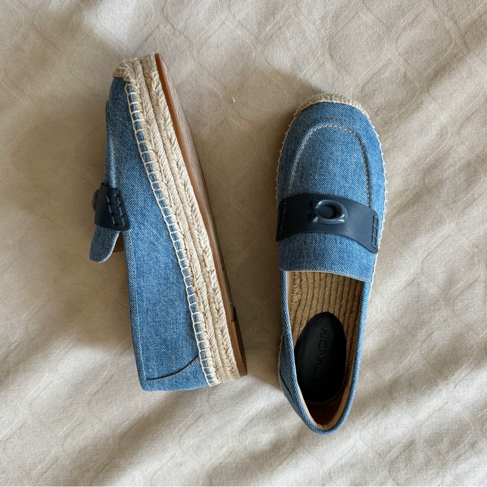 COACH Camilla Espadrille Denim Blue (Size 8) USED LIKE NEW